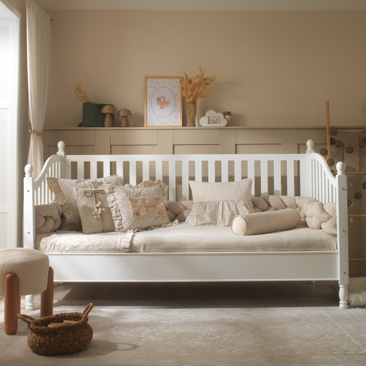 Montessori-Baby-Schlafset – Daisy Gänseblümchen-Steppdecke – 8-teilig – Joyful Kids – Foto 4