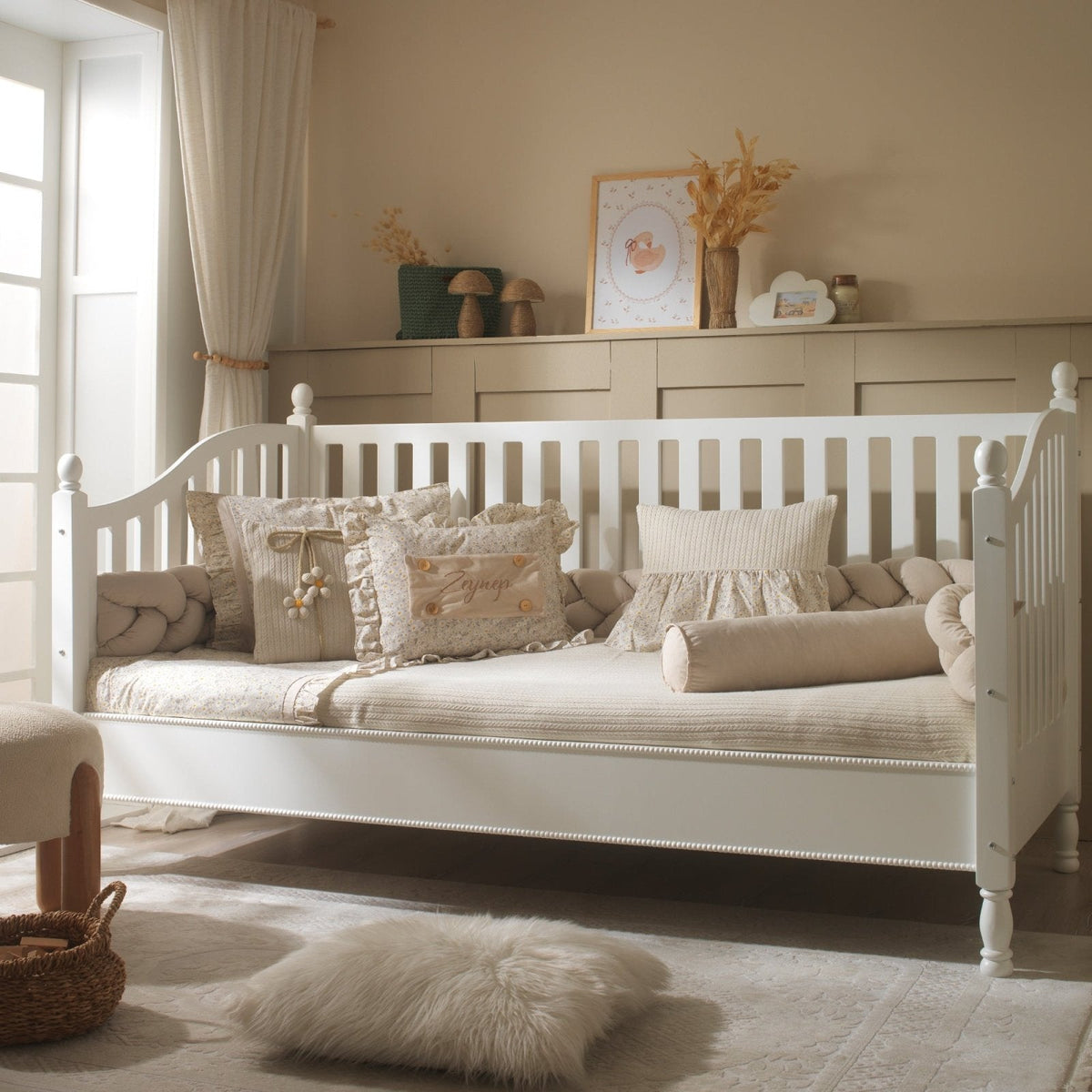 Montessori-Baby-Schlafset – Daisy Gänseblümchen-Steppdecke – 8-teilig – Joyful Kids – Foto 2