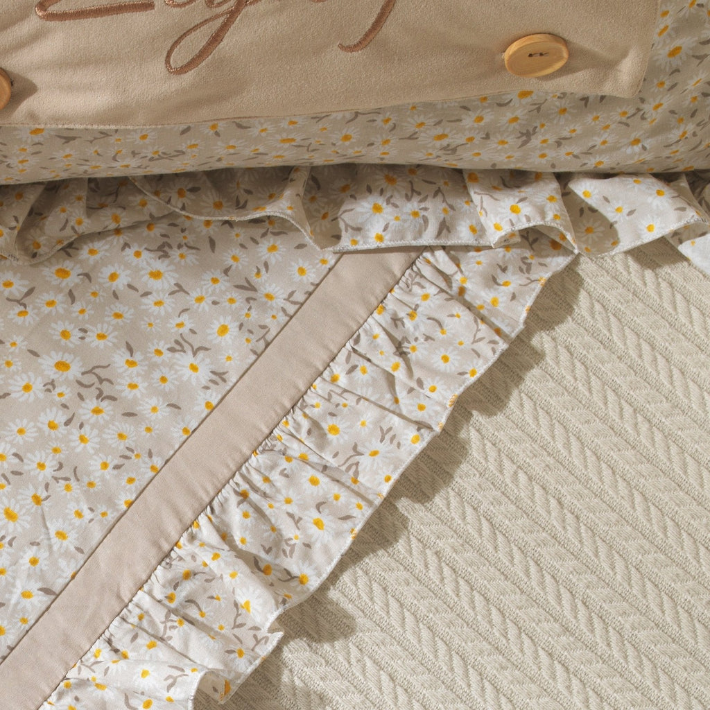 Daisy Bettwäschebezug – Boutique Steppstoff mit Rüschendetail – Baby-Bettwäsche – Joyful Kids – Foto 3
