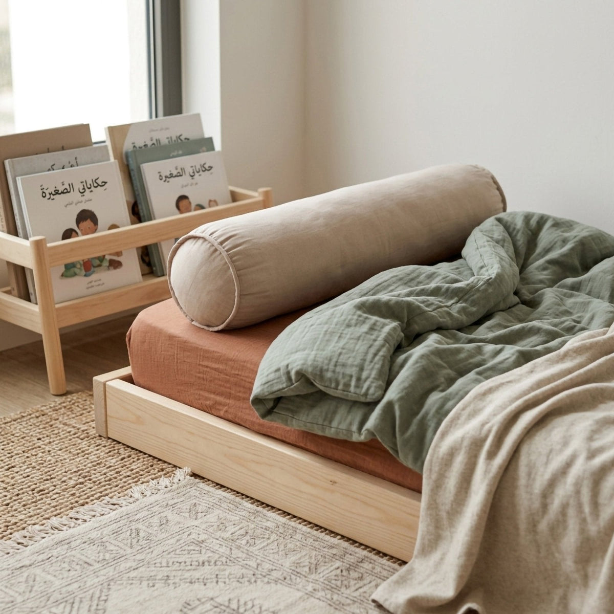 Daisy Zylinderkissen – Boutique 60x15 Baby-Kantenkissen – Joyful Kids – Foto 3