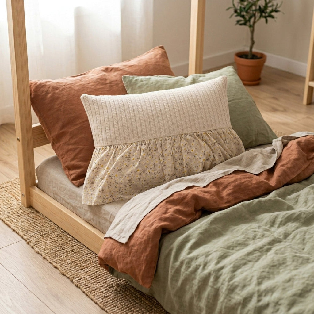 Daisy Dekokissen – Boutique Rüschendetail 45x35 – Babyzimmer-Kissen – Joyful Kids – Foto 2