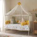 Dino Baby-Schlafset mit Nestchen – Gelb & Taupe – Foto 1