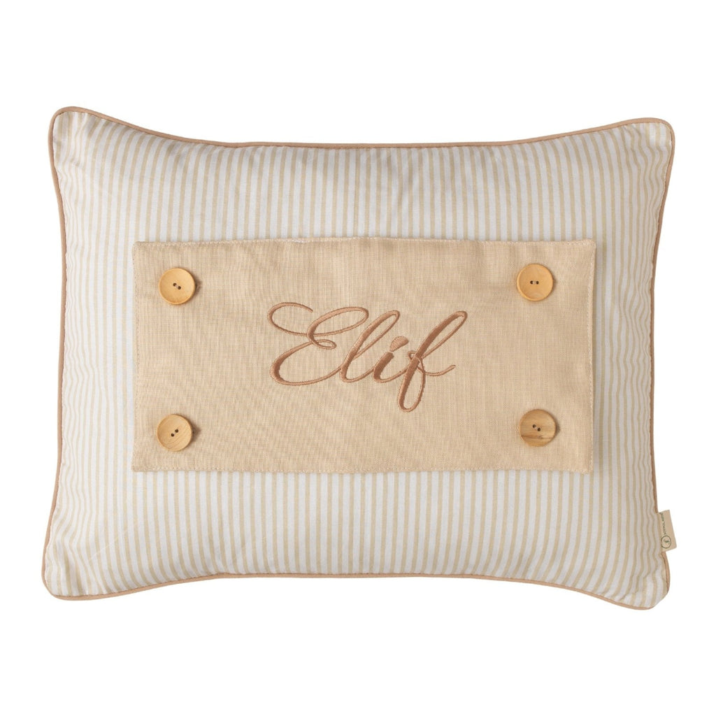Personalisiertes Baby-Kissen mit Handstickerei – Harmony Strick-Hase – Geburtsgeschenk – Joyful Kids – Foto 5