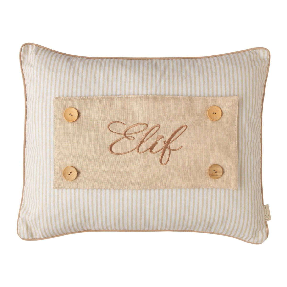 Personalisiertes Baby-Kissen mit Handstickerei – Harmony Strick-Hase – Geburtsgeschenk – Joyful Kids – Foto 5