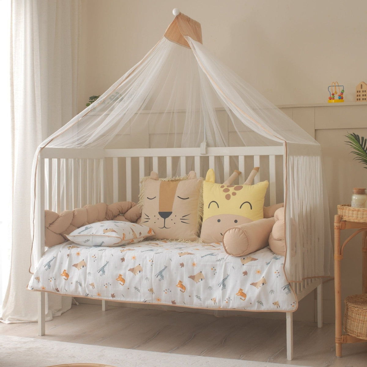 Jungle-Safari-Musselin-Baby-Schlafset – Mit Nestchen – Foto 1