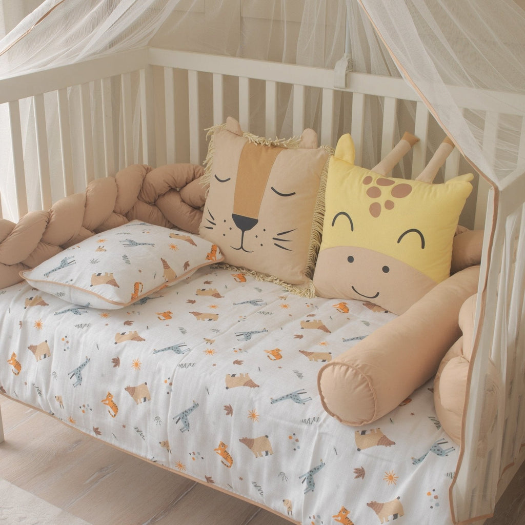Jungle-Safari-Musselin-Baby-Schlafset – Mit Nestchen – Foto 6