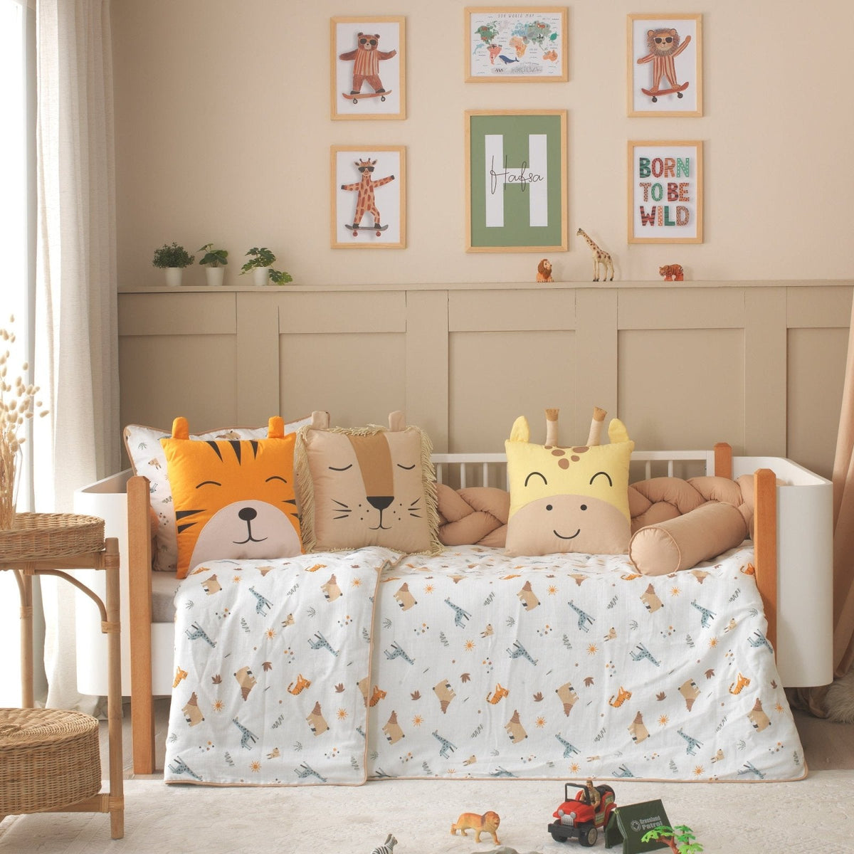 Montessori-Baby-Schlafset Safari – Jungle-Musselin – 9-teilig – Joyful Kids – Foto 4