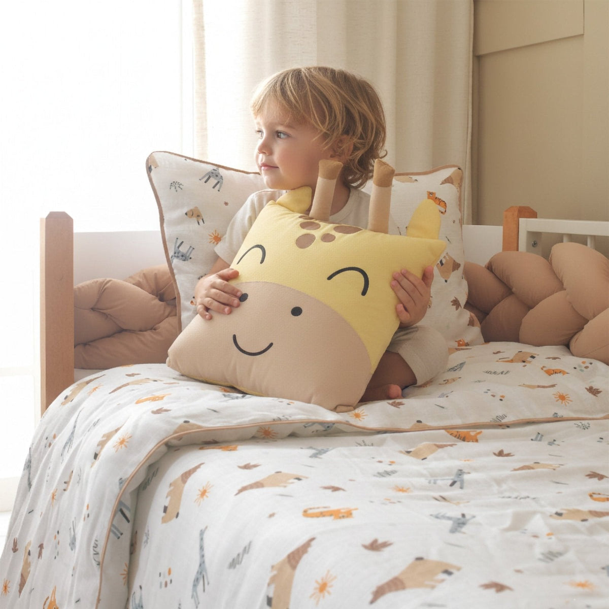 Montessori-Baby-Schlafset Safari – Jungle-Musselin – 9-teilig – Joyful Kids – Foto 3