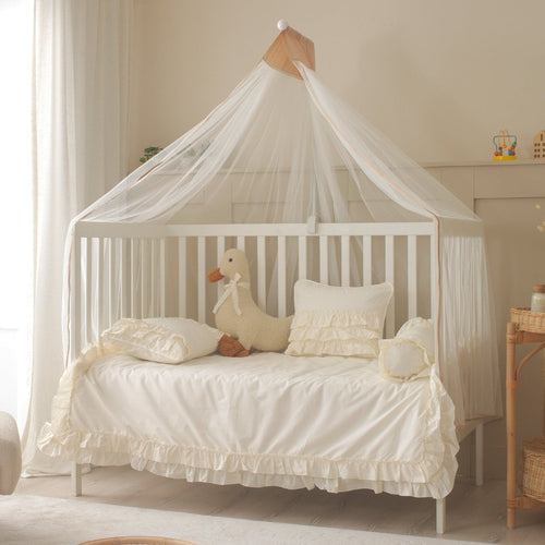 Baby-Schlafset Luna – Creme-Rüschen 100 % Baumwolle – Joyful Kids – Foto 1