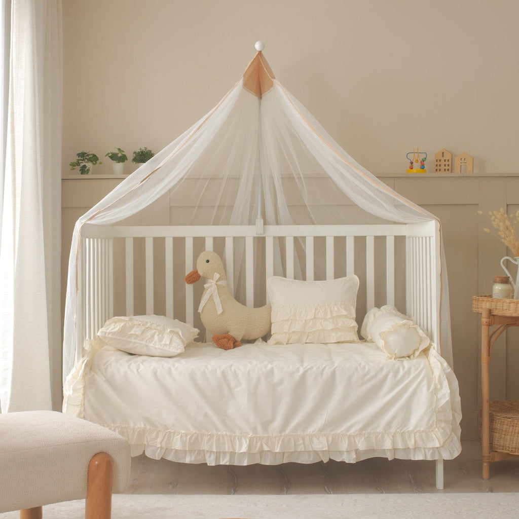 Baby-Schlafset Luna – Creme-Rüschen 100 % Baumwolle – Joyful Kids – Foto 3