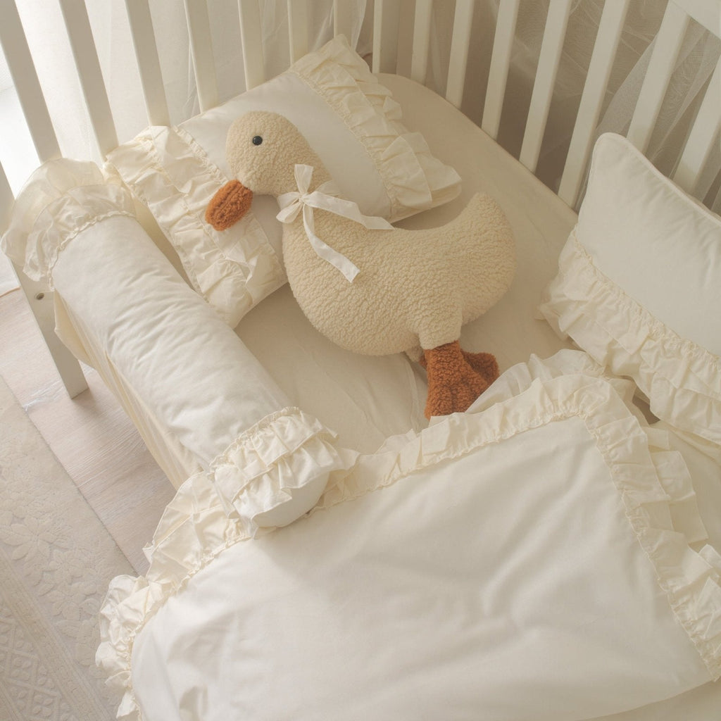 Baby-Schlafset Luna – Creme-Rüschen 100 % Baumwolle – Joyful Kids – Foto 7
