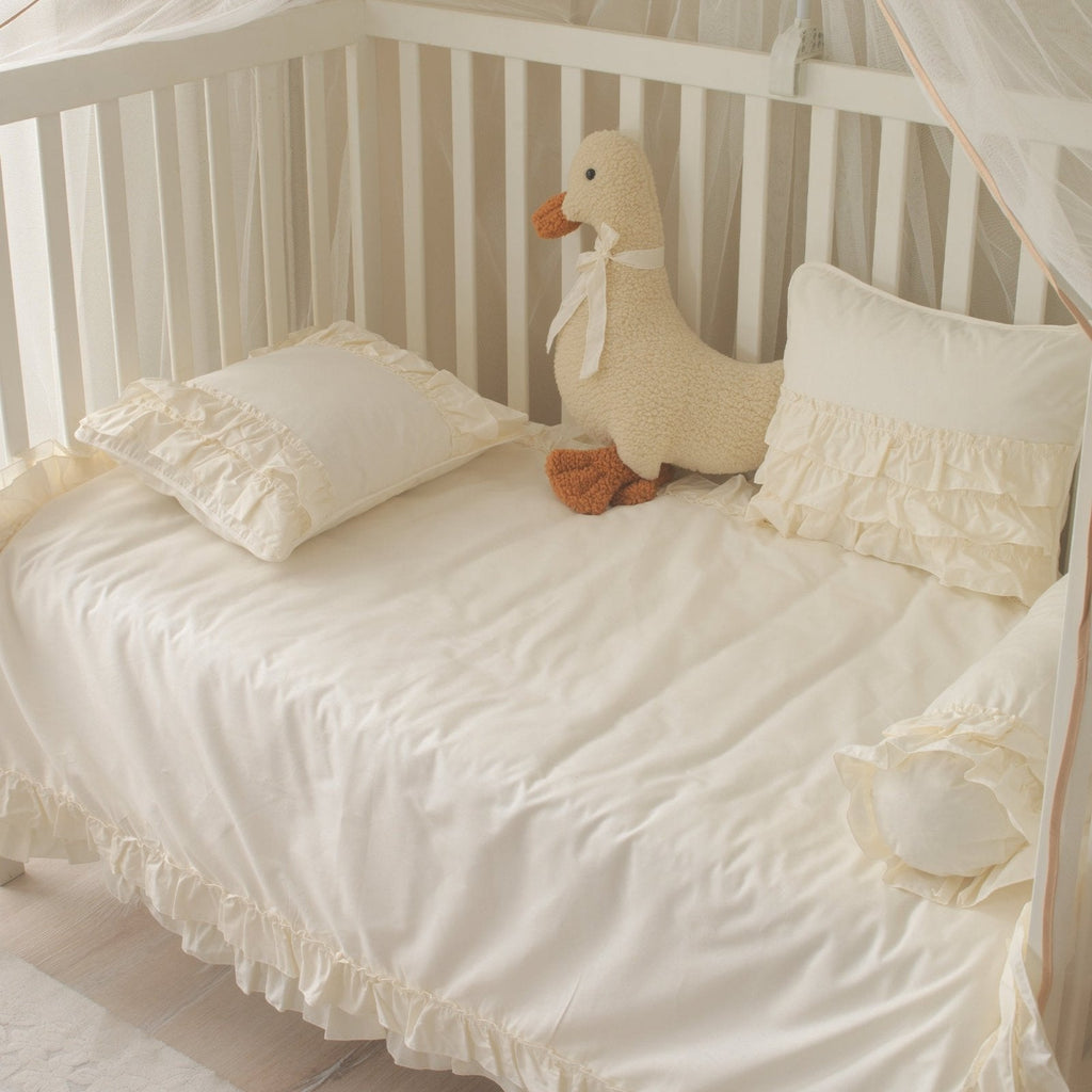 Baby-Schlafset Luna – Creme-Rüschen 100 % Baumwolle – Joyful Kids – Foto 6