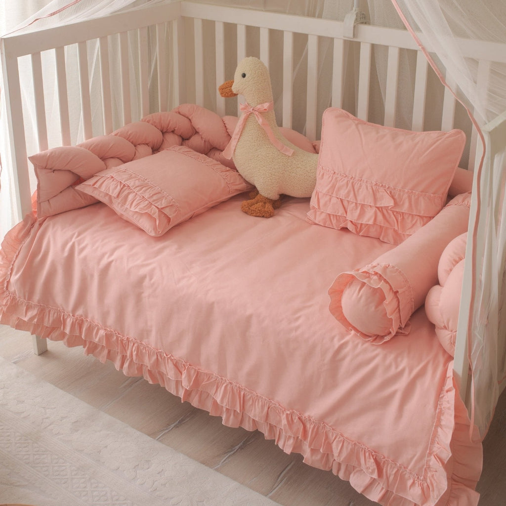 Luna Rosa Rüschen-Baby-Schlafset – Mit Nestchen – Foto 6