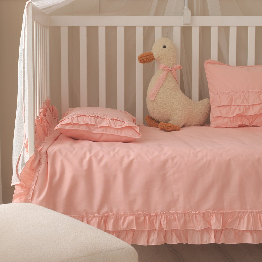 Baby-Schlafset für Mädchen Luna – Rosa Rüschen 100 % Baumwolle – Joyful Kids – Foto 5