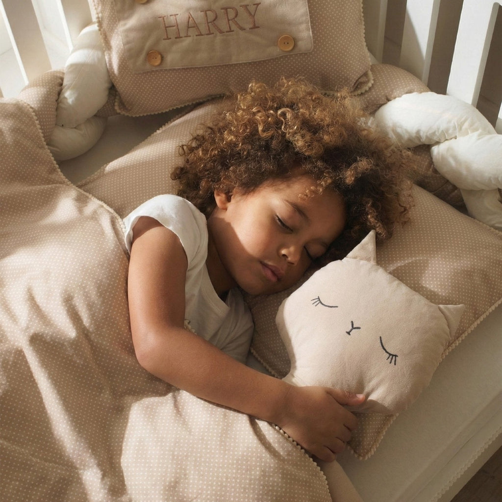 Montessori-Baby-Schlafset – Misty Brown Bommel-Katze – 8-teilig – Joyful Kids – Foto 6
