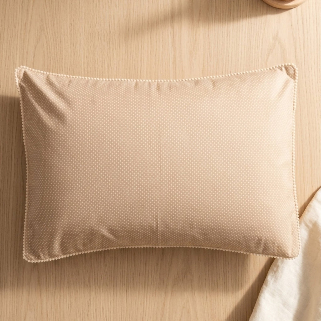 Misty Brown Kopfkissen – Boutique Bommel 50x70 – Neutrales Baby-Kissen – Joyful Kids – Foto 2