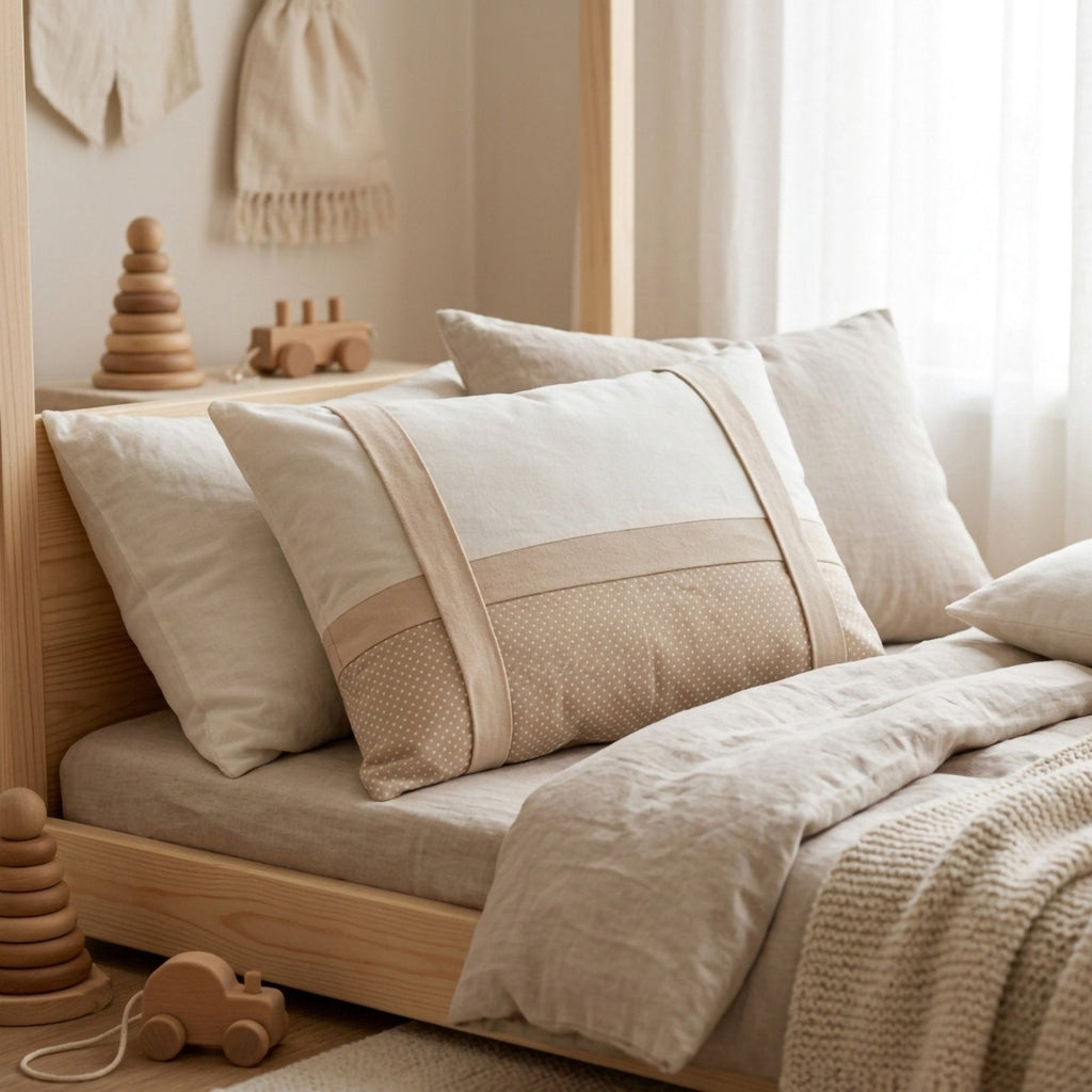 Misty Brown Dekokissen mit Alcantara-Streifen – 45x35 Boutique – Joyful Kids – Foto 2