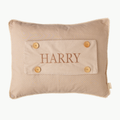 Personalisiertes Baby-Kissen mit Handstickerei – Misty Brown Braune Katze – Geburtsgeschenk – Joyful Kids – Foto 1