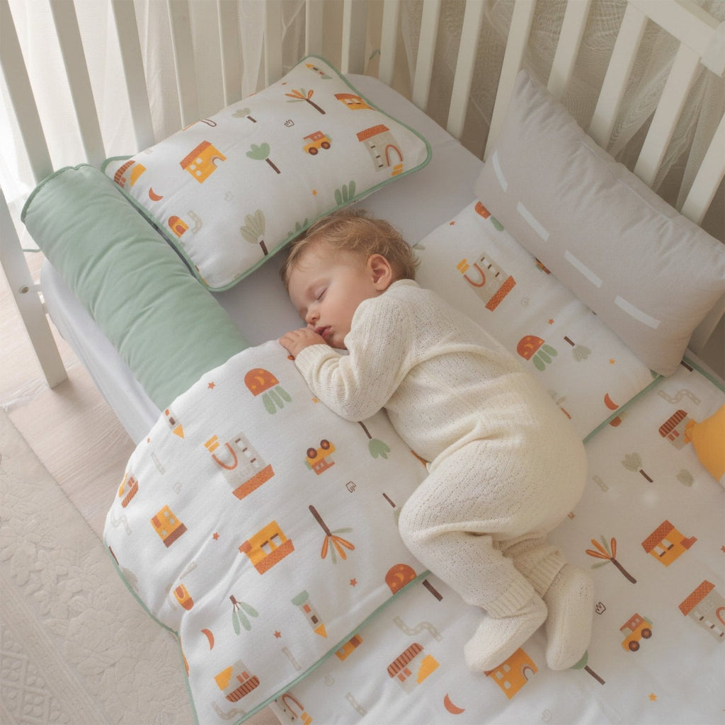 Baby-Schlafset My City – Stadtmotiv, 100 % Musselin – Joyful Kids – Foto 2
