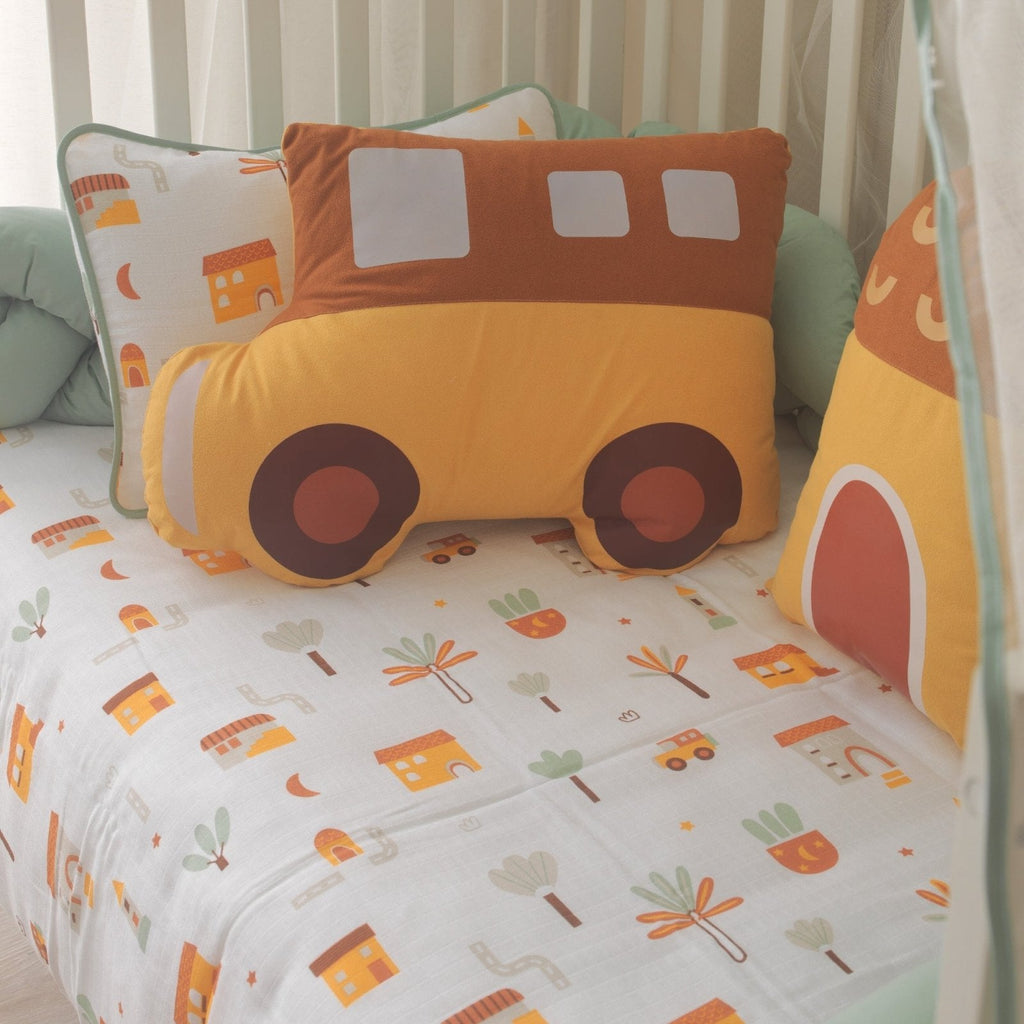 My City Musselin-Baby-Schlafset Grün – Mit Nestchen – Foto 6