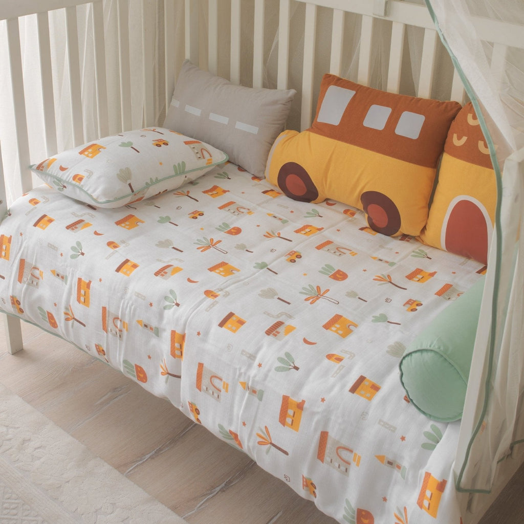 Baby-Schlafset My City – Stadtmotiv, 100 % Musselin – Joyful Kids – Foto 6