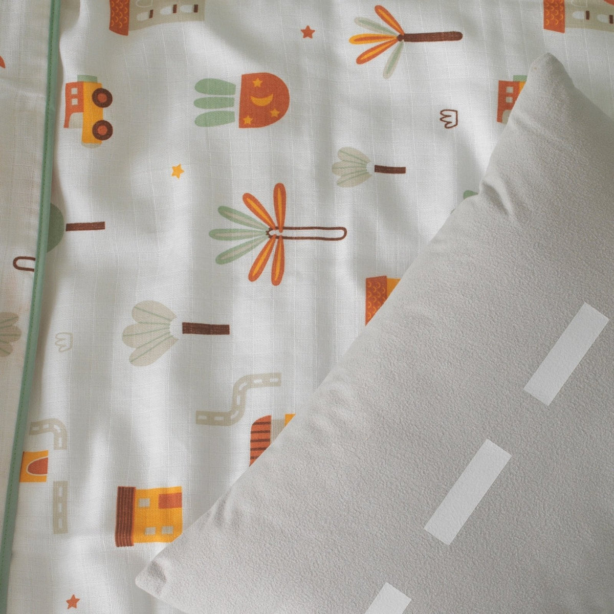 Montessori-Baby-Schlafset My City – Stadtmotiv aus Musselin – 9-teilig – Joyful Kids – Foto 7