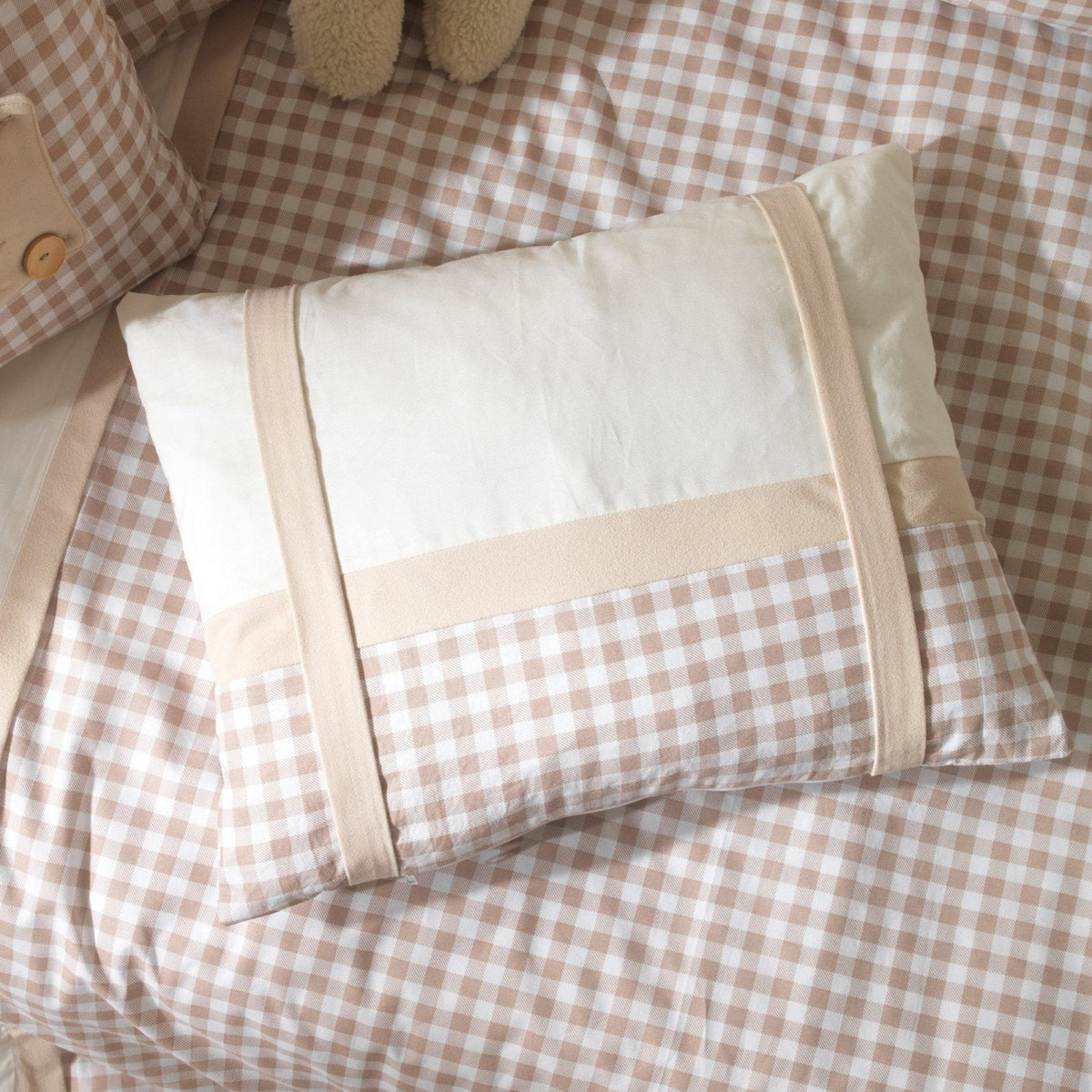 Teddy Dekokissen mit Alcantara-Streifen – 45x35 Boutique – Mit Bezug – Joyful Kids – Foto 2