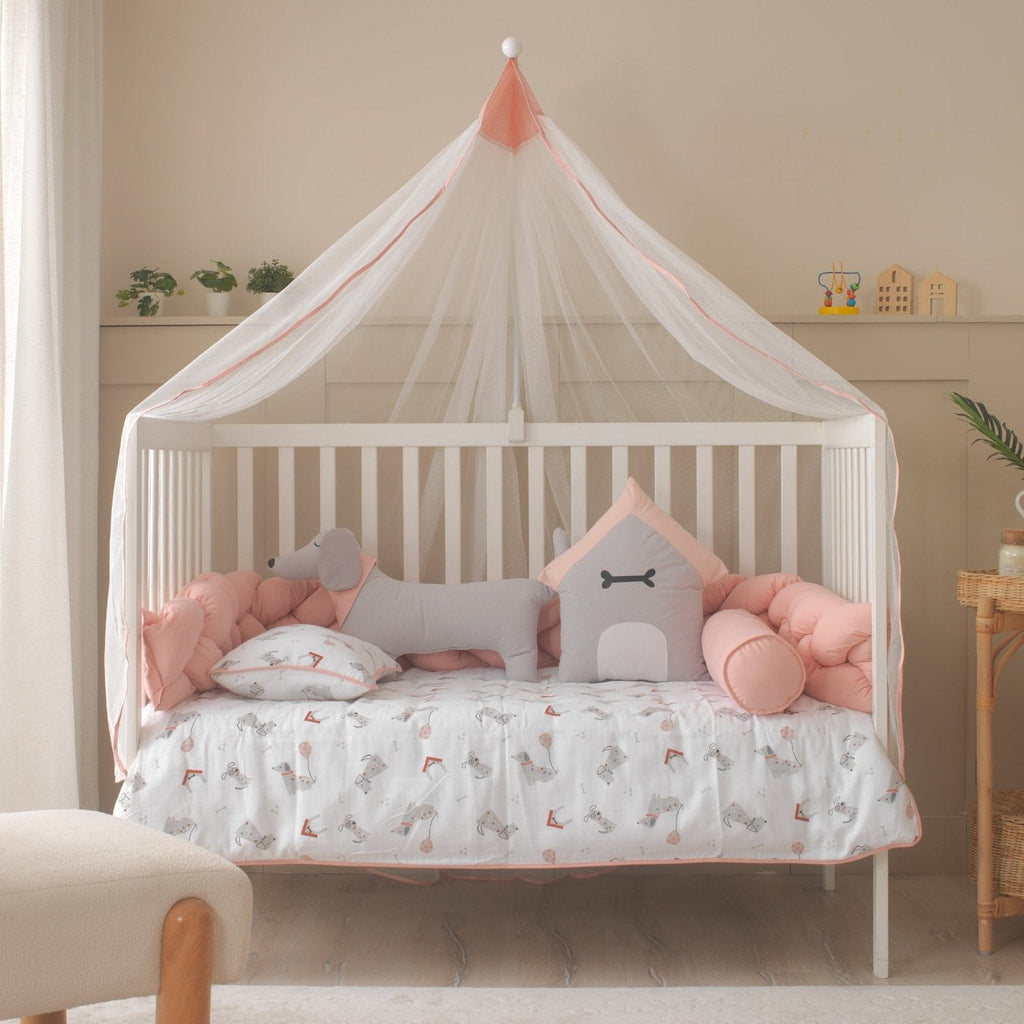 Puppy Musselin-Baby-Schlafset Rosa – Mit Nestchen – Foto 3
