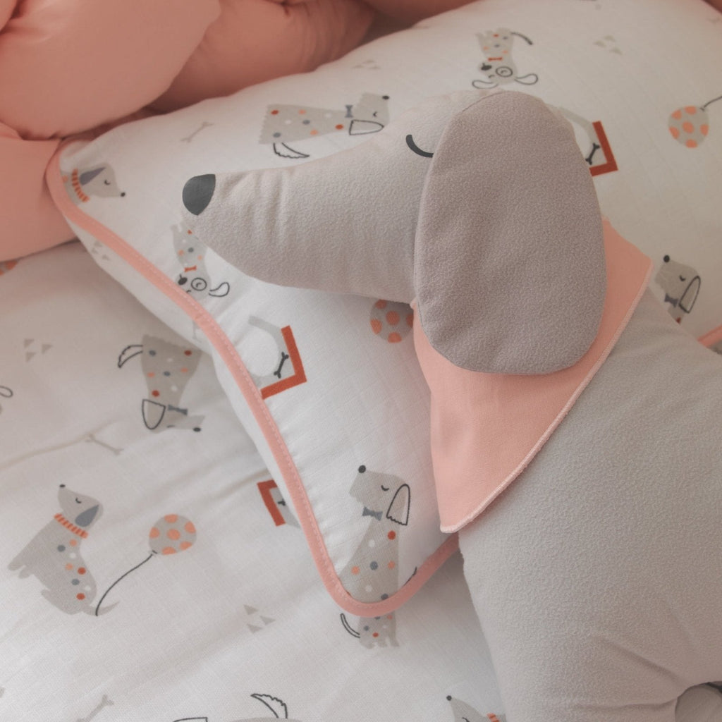 Puppy Musselin-Baby-Schlafset Rosa – Mit Nestchen – Foto 4