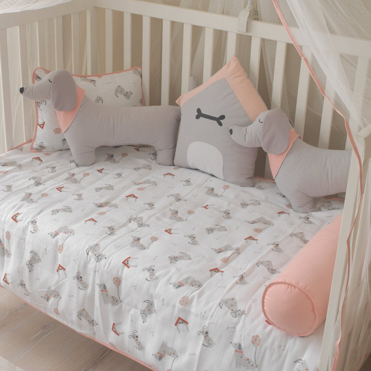 Baby-Schlafset Puppy – Hundemotiv, 100 % Musselin – Joyful Kids – Foto 3