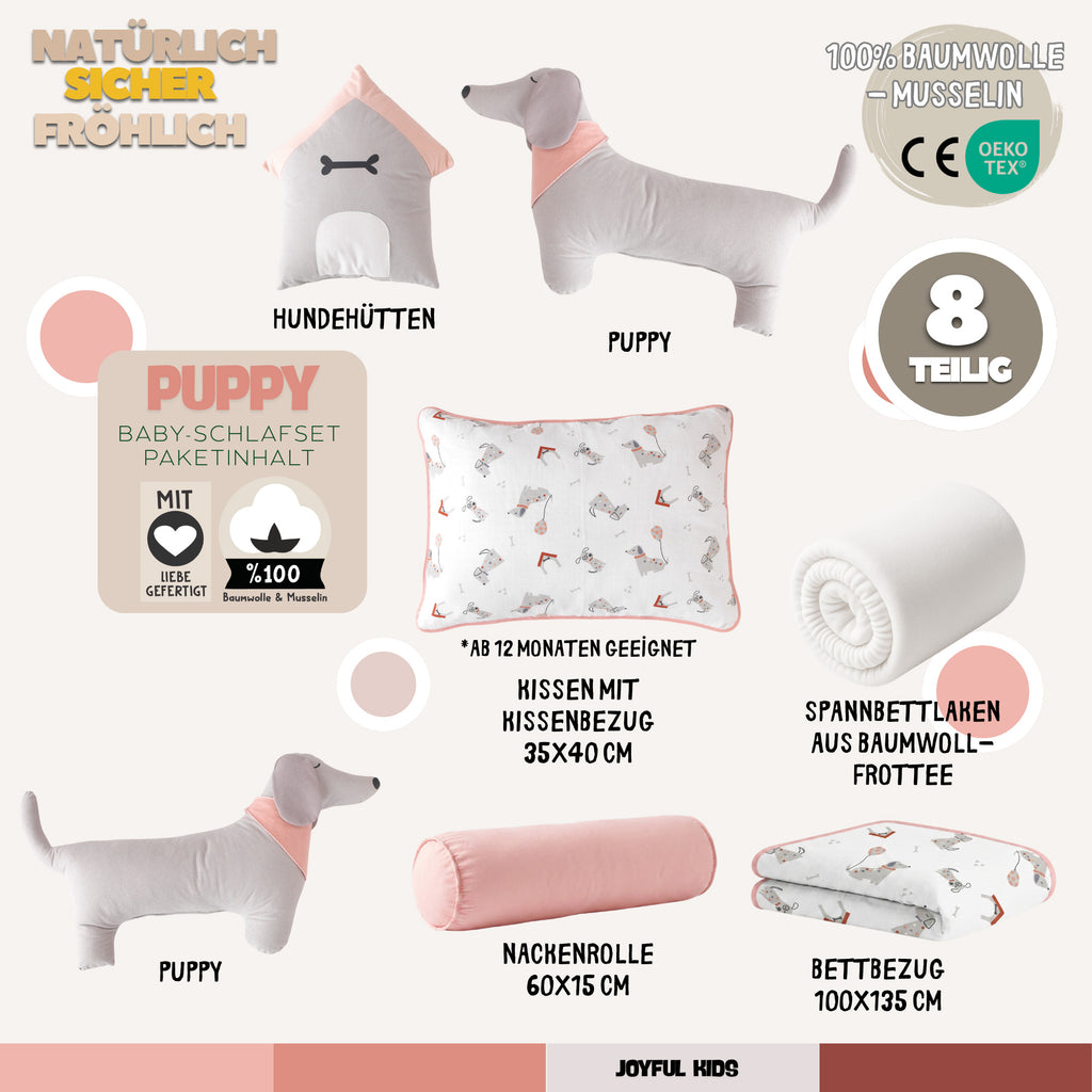 Baby-Schlafset Puppy – Hundemotiv, 100 % Musselin – Joyful Kids – Foto 5