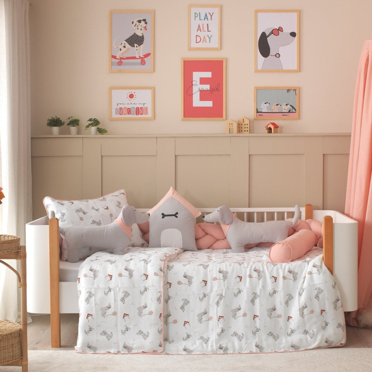 Montessori-Baby-Schlafset Puppy – Musselin, Hundemotiv, 9-teilig – Joyful Kids – Foto 4