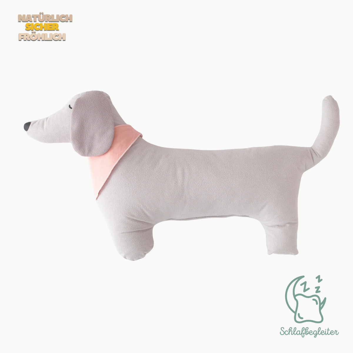 Kleiner Puppy Schlafgefährte – Wildlederstruktur (65x45 cm)