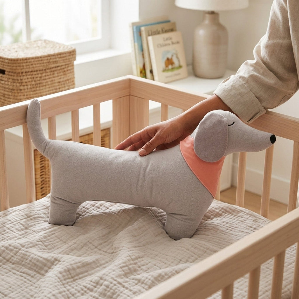 Kleiner Puppy Schlafgefährte – Wildlederstruktur (65x45 cm) – Foto 5