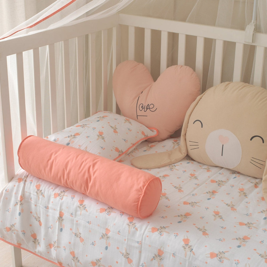 Baby-Schlafset für Mädchen Hase – Koralle Musselin – Joyful Kids – Foto 7