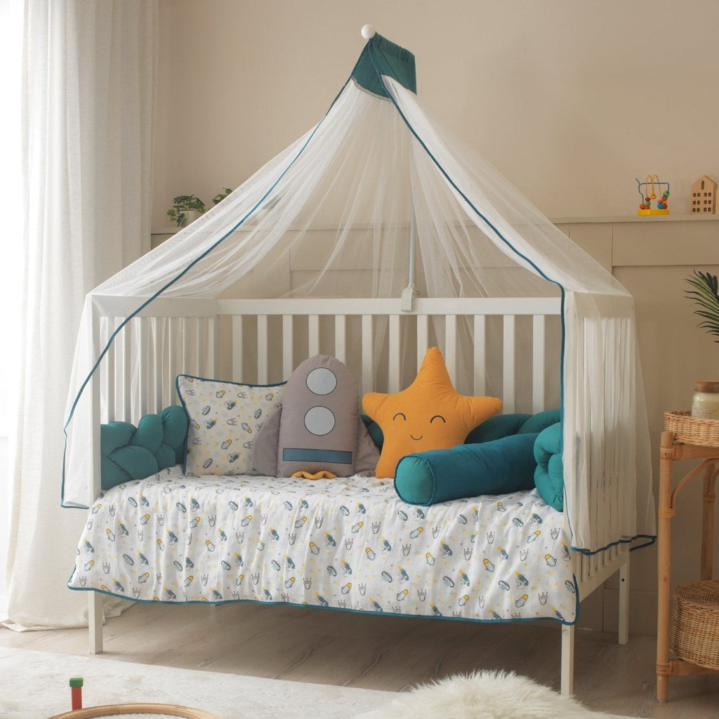 Space-Weltraum-Musselin-Baby-Schlafset – Mit Nestchen – Foto 1