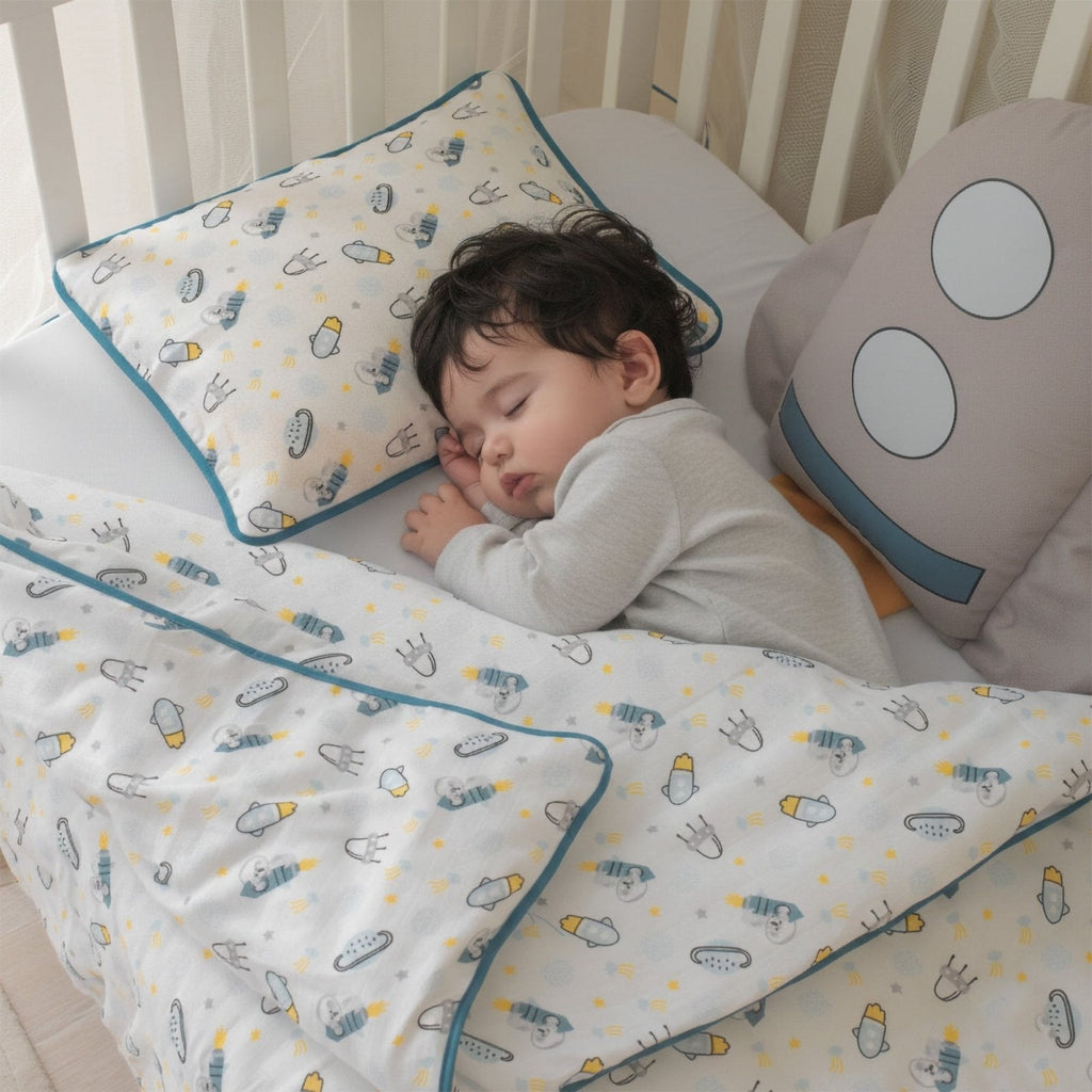 Baby-Schlafset für Jungen Weltraum – 100 % Musselin, Space-Motiv – Joyful Kids – Foto 2