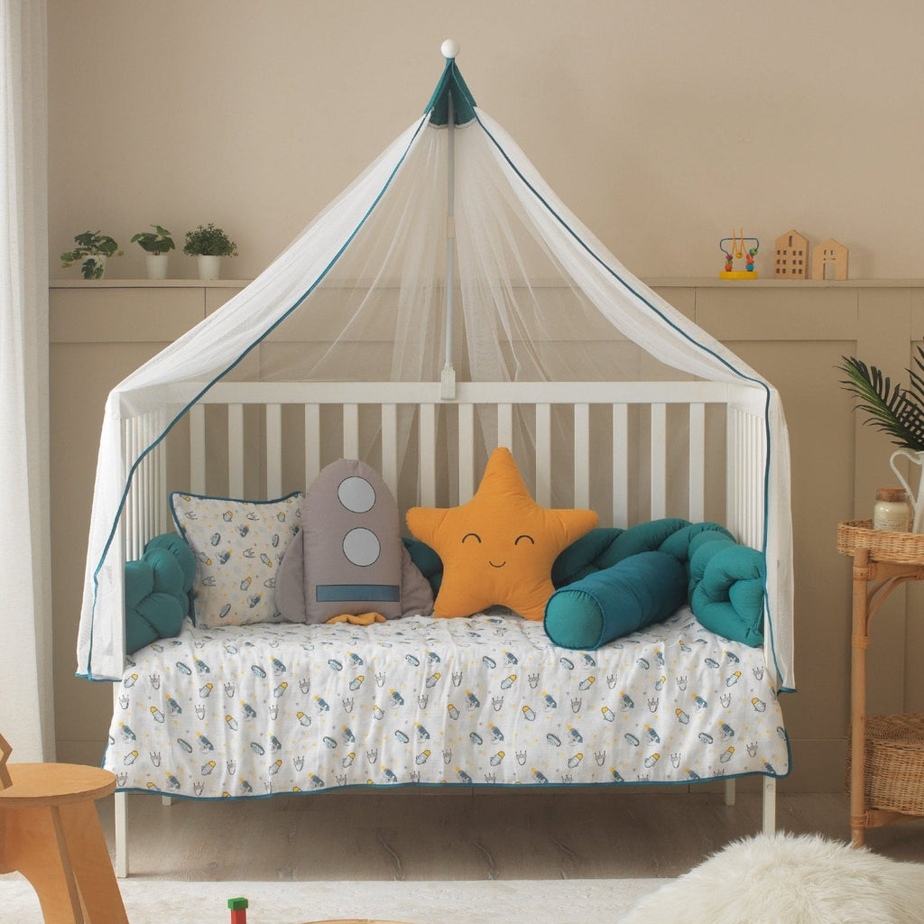 Space-Weltraum-Musselin-Baby-Schlafset – Mit Nestchen – Foto 3
