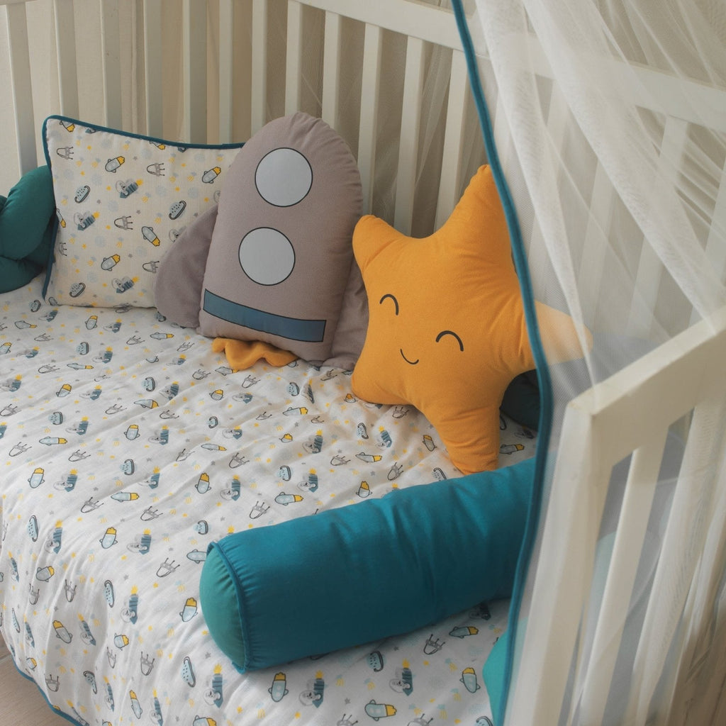 Space-Weltraum-Musselin-Baby-Schlafset – Mit Nestchen – Foto 2