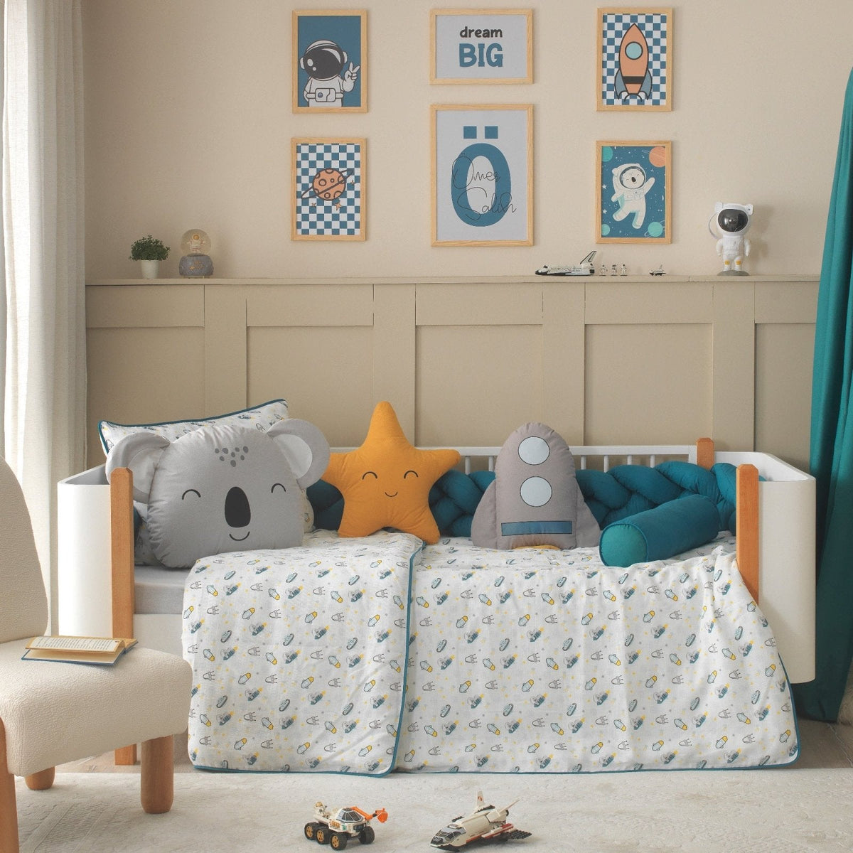 Montessori-Baby-Schlafset für Jungen – Space-Weltraum-Motiv – 9-teilig – Joyful Kids – Foto 4