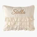 Personalisiertes Baby-Kissen mit Handstickerei – Luna-Serie Creme – Geburtsgeschenk – Joyful Kids – Foto 1