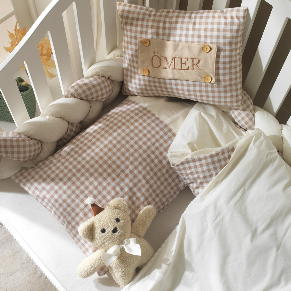 Teddy Kopfkissen – Boutique 50x70 Baby-Kissen – Joyful Kids – Foto 4