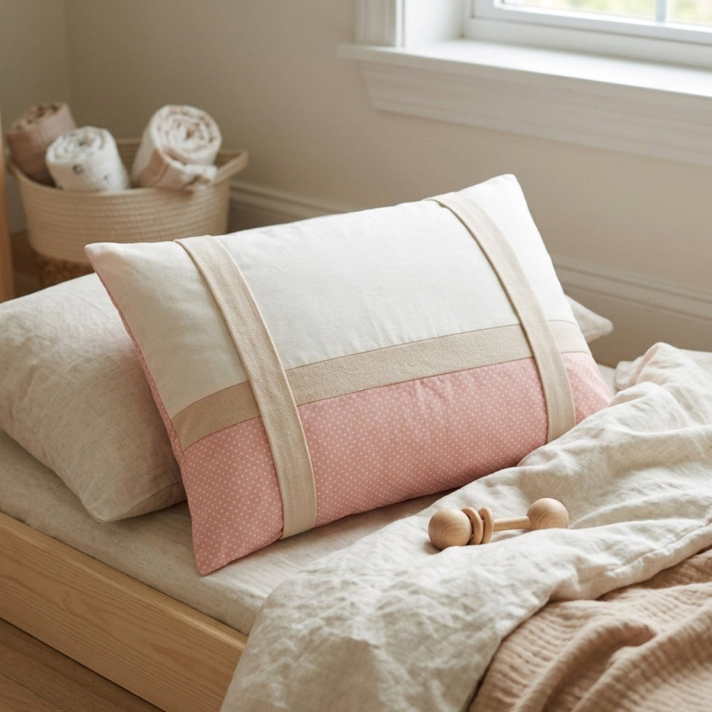 Misty Pink Dekokissen mit Alcantara-Streifen – 45x35 Boutique – Joyful Kids – Foto 4