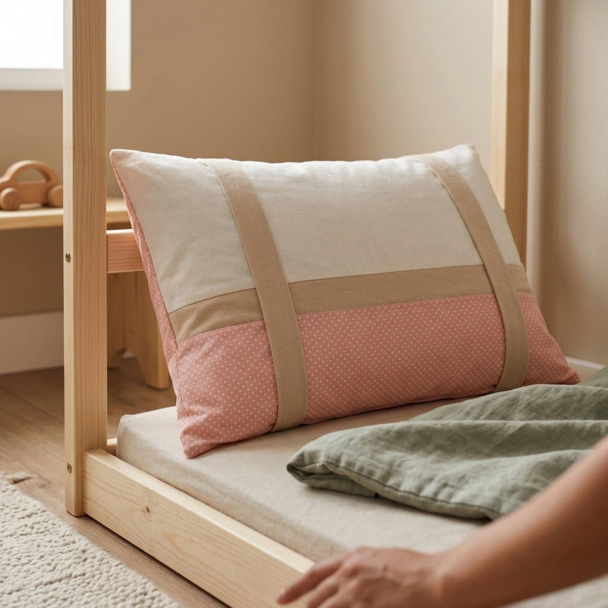 Misty Pink Dekokissen mit Alcantara-Streifen – 45x35 Boutique – Joyful Kids – Foto 5